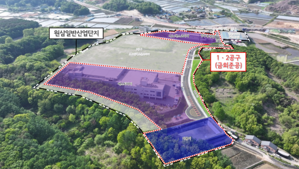 1공구와 2공구 부분준공 인가가 이뤄진 '원삼일반산업단지' 모습 (사진_용인특례시)