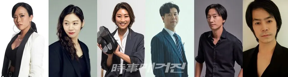(왼쪽부터) 제6회 서울 탭댄스 페스티벌에 출연하는 탭댄서 박지혜, 김경민, 손윤, 박정환, 박용갑, 김성훈(사진_마포아트센터)