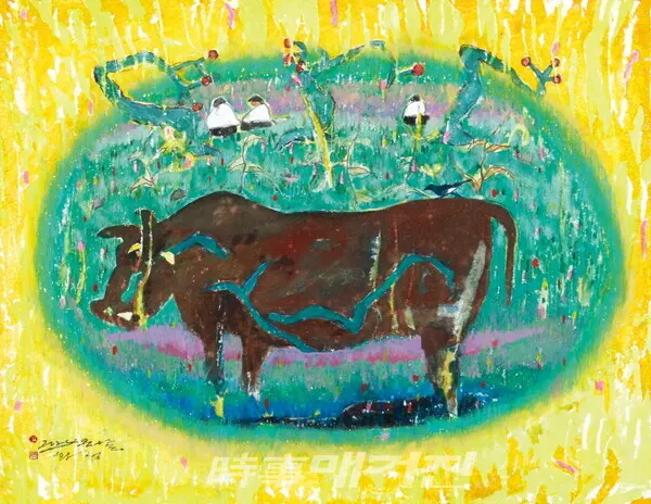 화정 김무호 화백, 청아한 봄날(70*55cm)