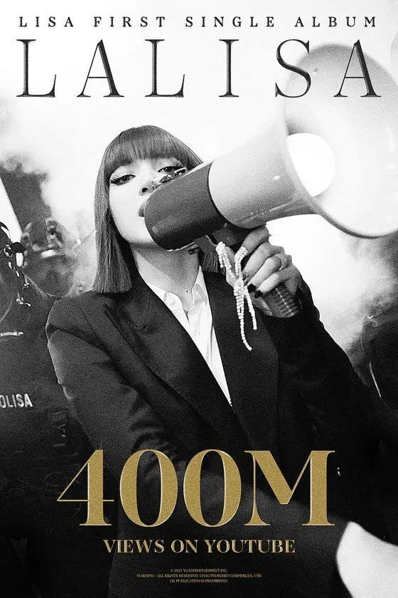 리사 4억뷰 돌파 'LALISA' 뮤비 인기 상승가도사진제공=YG엔터테인먼트)