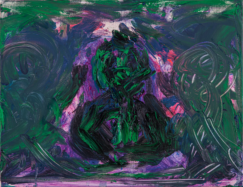 김상표_미륵자화상2-COVID19_캔버스에 유채_31.8×40.9cm_2020