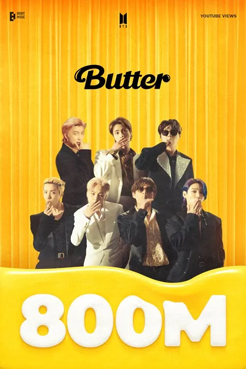 그룹 방탄소년단의 ‘Butter’ 뮤직비디오가 8억뷰를 달성해 화제다. / 사진=빅히트