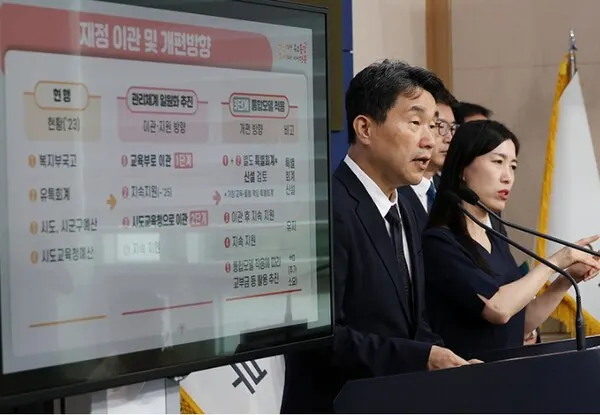 이주호 사회부총리 겸 교육부 장관이 28일 정부서울청사에서 ‘유·보 관리체계 일원화 방안’에 대해 발표하고 있다.
