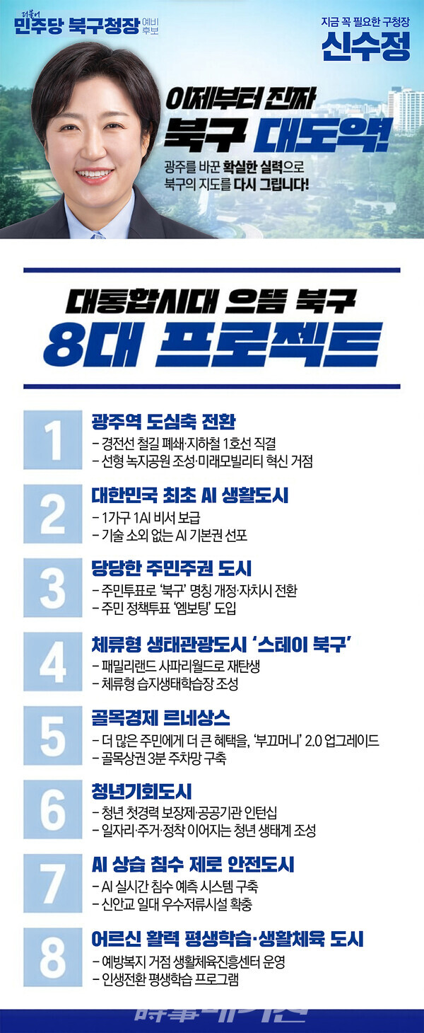 신수정 북구청장 예비후보, 8대 핵심 프로젝트 발표(사진_신수정 예비후보 제공) 