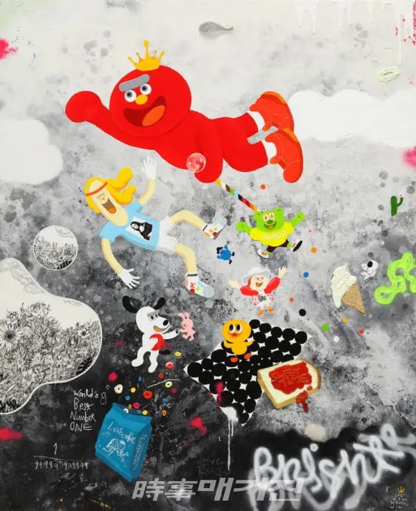 김명진_Edgewalker_130x162cm_oil pastel & acrylic on canavs_2021