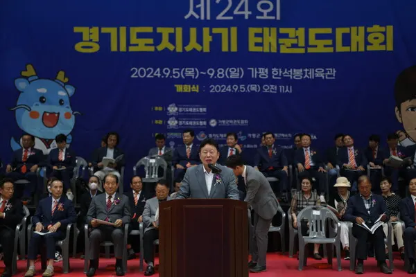 서태원 가평군수가 환영사를 하고 있다. (사진_이재욱 기자)