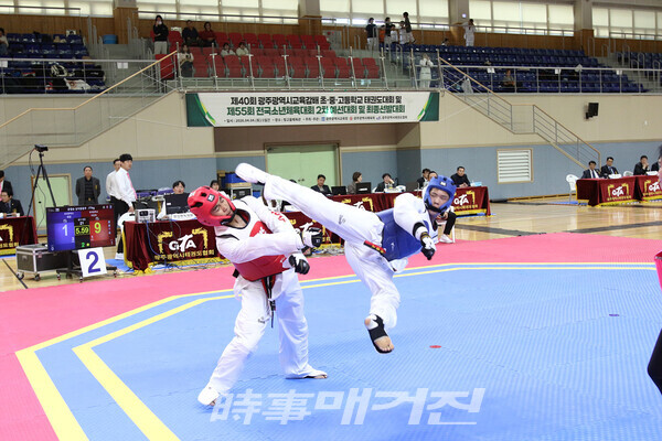 제 55회 전국소년체육대회 광주광역시대표 최종선발전 경기 장면 (사진_정연수 기자)