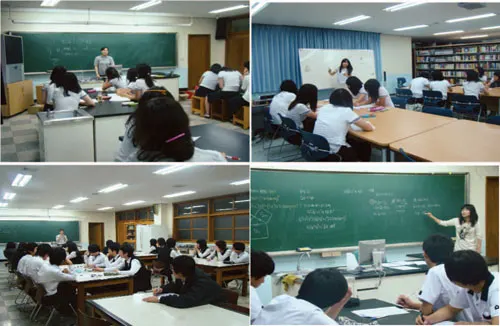 ▲ 창원명곡고등학교는 학생들의 하향 평준화된 학력을 전제로 하여 학생 개개인의 학력 수준에 적합한 교육기회를 제공하고 있다. 사교육에 의존하는 학부모와 학생들의 학력향상에 대한 욕구를 학교 안으로 흡수하기 위해 현대화된 교육시설과 다양한 방과 후 교과 학습 중심의 선택형·수준별 학습 프로그램을 개발·운영하고 있는 것이 특색이다.