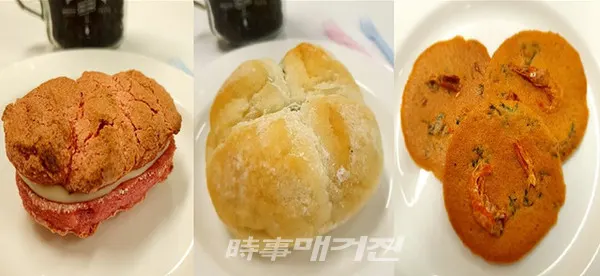 목포시는 “오는 29일까지 목포 간편음식(주전부리) 레시피 기술전수 교육 참여자를 모집한다”고 24일 밝혔다.사진은 간편음식(왼 부터,비파다쿠아즈, 목화솜빵, 맛김새우칩)이다. (사진_목포시청)