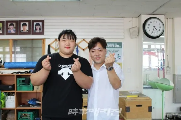 '제2의 장미란'으로 불리는 역도선수 박혜정(좌)과 ㈜MK글로리아 장민기 회장