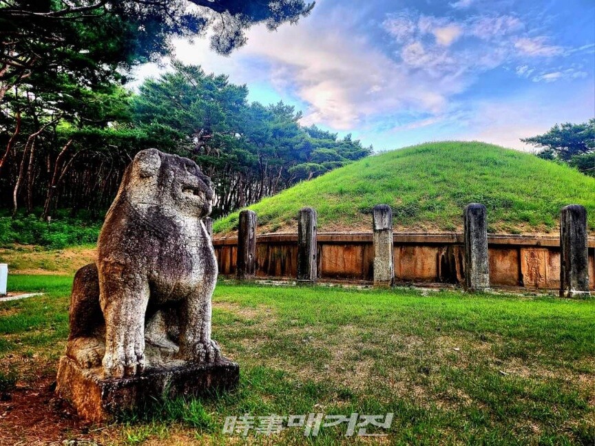 흥덕왕릉과 돌사자(사진_조용우)