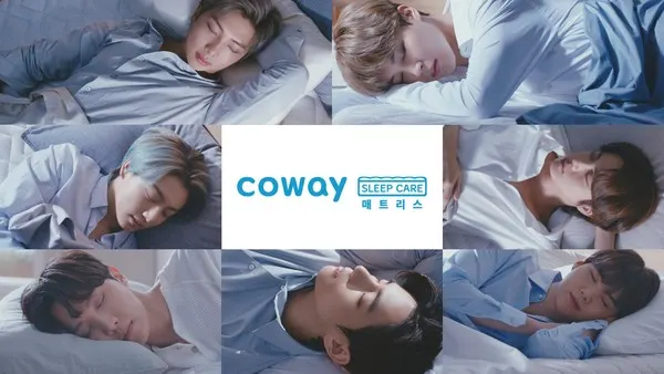 코웨이, 방탄소년단 슬립케어 매트리스 광고 온에어