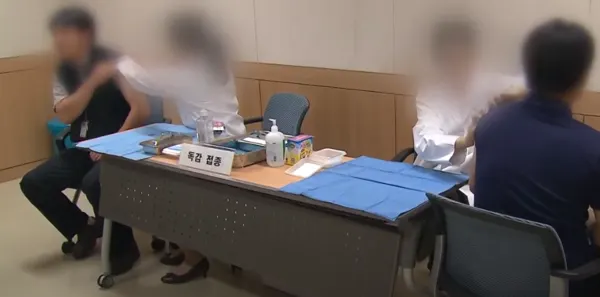 인플루엔자 예방접종 모습(자료사진)