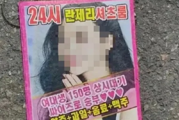 한국 유흥업소의 홍보 전단 [서경덕 교수 SNS 캡처]