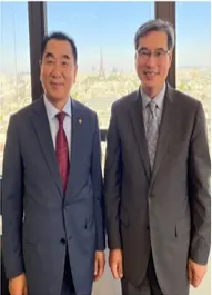 최재춘 단장 김동기 대사 접견사진(사진 유네스코추진단)