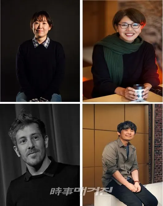 (왼쪽부터 시계방향으로) 전지희 감독, 고희영 감독, 김종관 감독, 다미앙 매니블 감독(전주국제영화제 제공)