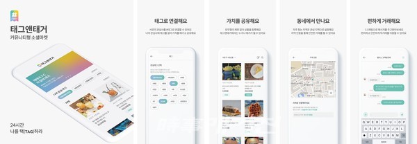 관심사 기반 지역 커뮤니티 마켓인 '태그앤태거' 캡쳐 화면(사진_닥터링고)
