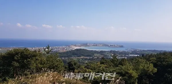 대수산봉 정상에서 보는 섭지코지