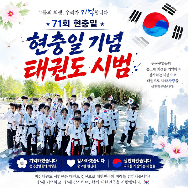 비전태권도 시범단 홍보 포스터