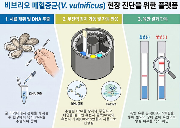 비브리오 패혈증균 현장 진단을 위한 플랫폼 이미지. (사진_국립부경대)