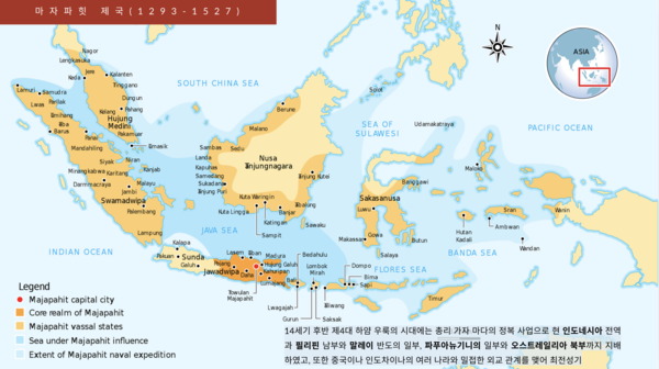 역사상 최대 해상제국이었던 마자파힛 시대의 영토 (자료=박재아)