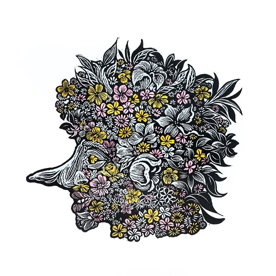 pinocchio 20x20cm. Linocut 2020, 민경아
