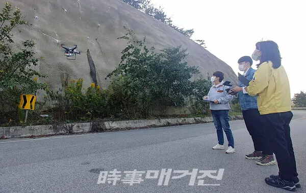광산구 급경사지 드론 촬영 (사진_광산구청)