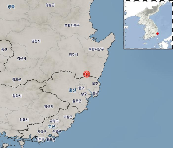 경주 지진 (기상청 제공)