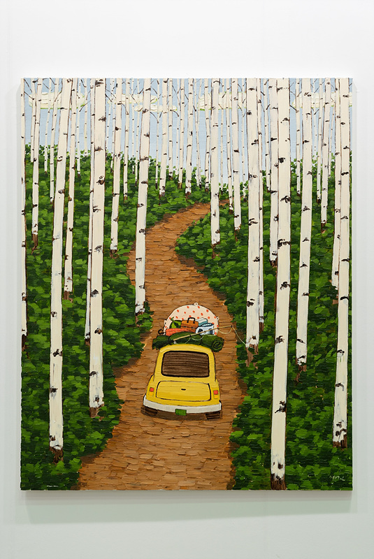 전영근의 '자작나무 숲(캔버스에 유채, 162.0×130.0/정읍시립미술관 제공