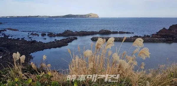성산 둘레길에서 바라다 본 우도