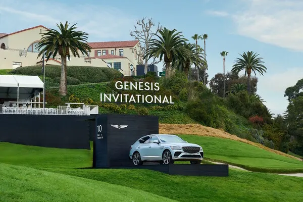'2024 제네시스 인비테이셔널(The Genesis Invitational)' 경기장에 전시된 GV80 쿠페 모델.(사진_제네시스)